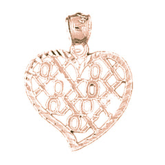 14K or 18K Gold XOXO Pendant