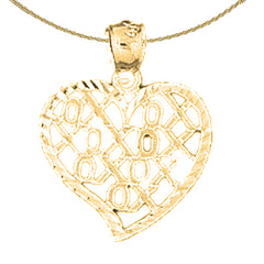 14K oder 18K Gold XOXO Anhänger