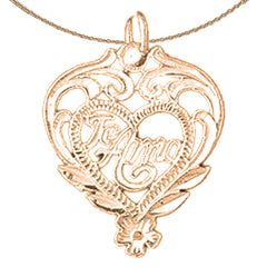 14K or 18K Gold Te Amo Pendant