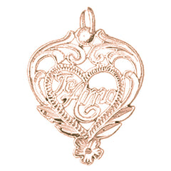 14K or 18K Gold Te Amo Pendant