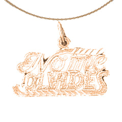 14K or 18K Gold Nome Olvides Pendant