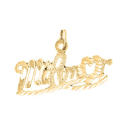 14K or 18K Gold Mi Amor Pendant