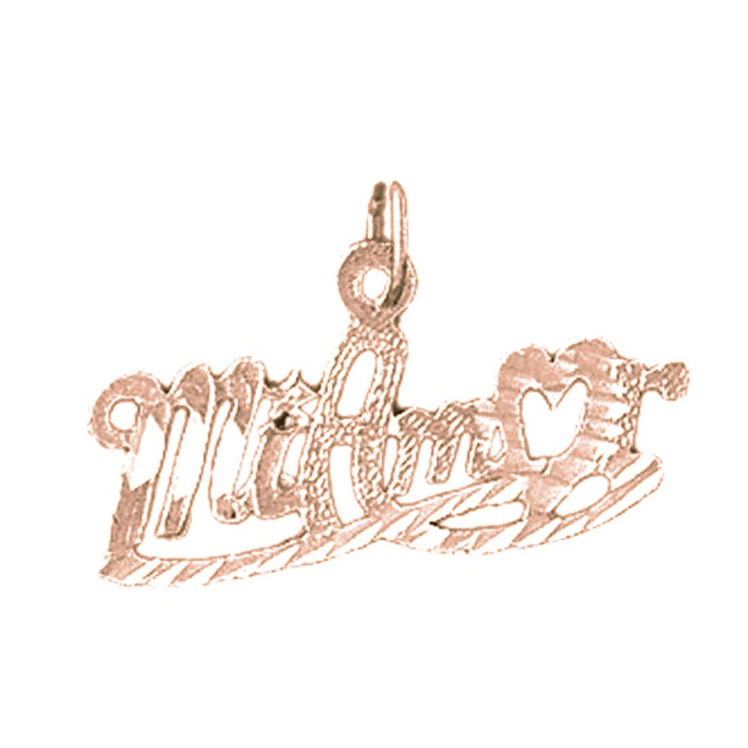 14K or 18K Gold Mi Amor Pendant
