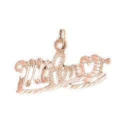 14K or 18K Gold Mi Amor Pendant