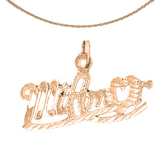 14K or 18K Gold Mi Amor Pendant