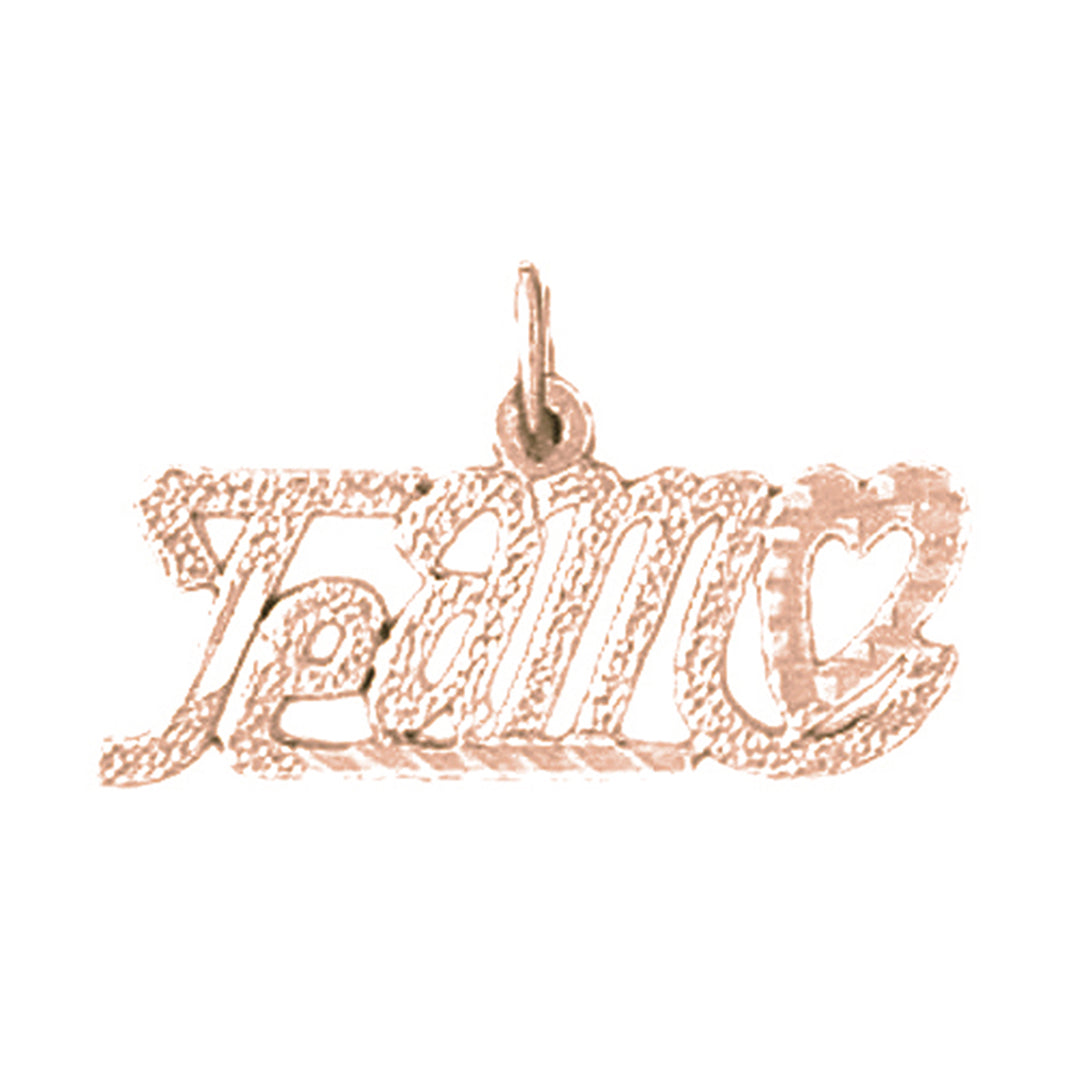 14K or 18K Gold Te Amo Pendant