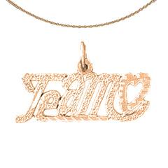 14K or 18K Gold Te Amo Pendant
