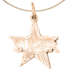 Súper Colgante de Oro de 14K o 18K