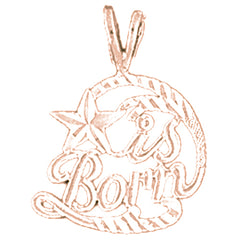 14K or 18K Gold Star Is Bar Pendant