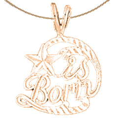 14K or 18K Gold Star Is Bar Pendant