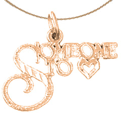 14K oder 18K Gold-Anhänger „Someone To Love“