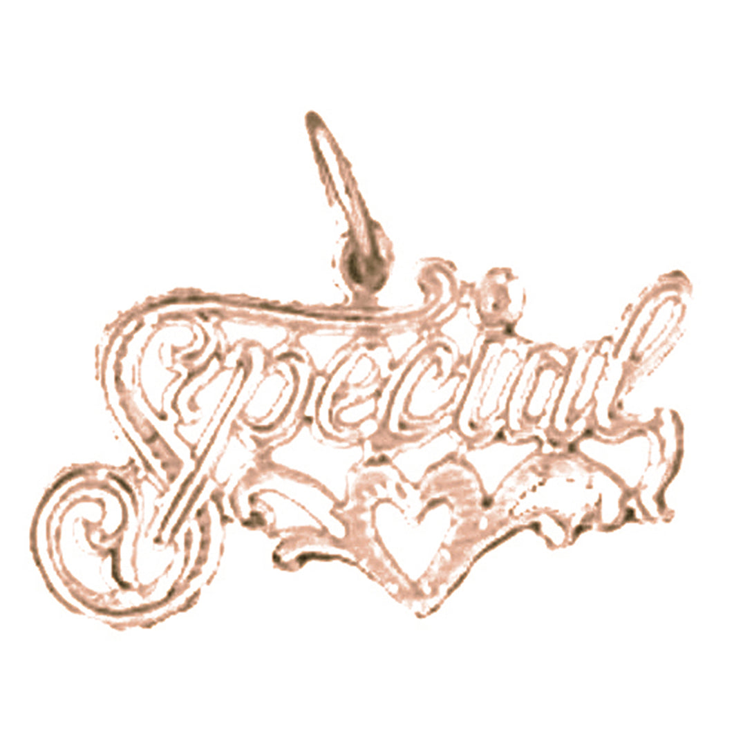 14K or 18K Gold Sweetheart Saying Pendant