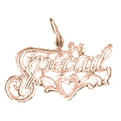 14K or 18K Gold Sweetheart Saying Pendant