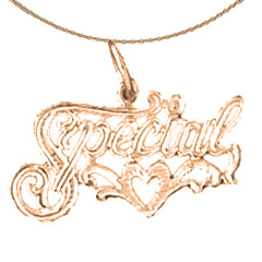 Colgante con forma de corazón de oro de 14 quilates o 18 quilates