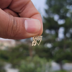 14K or 18K Gold Sweetheart Saying Pendant
