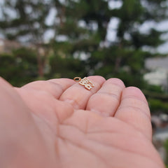 Colgante con forma de corazón de oro de 14 quilates o 18 quilates