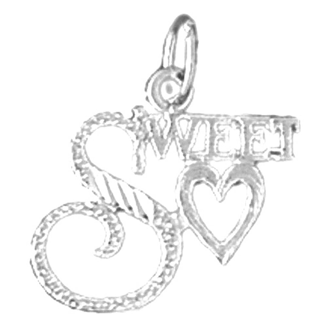 14K or 18K Gold Sweetheart Saying Pendant