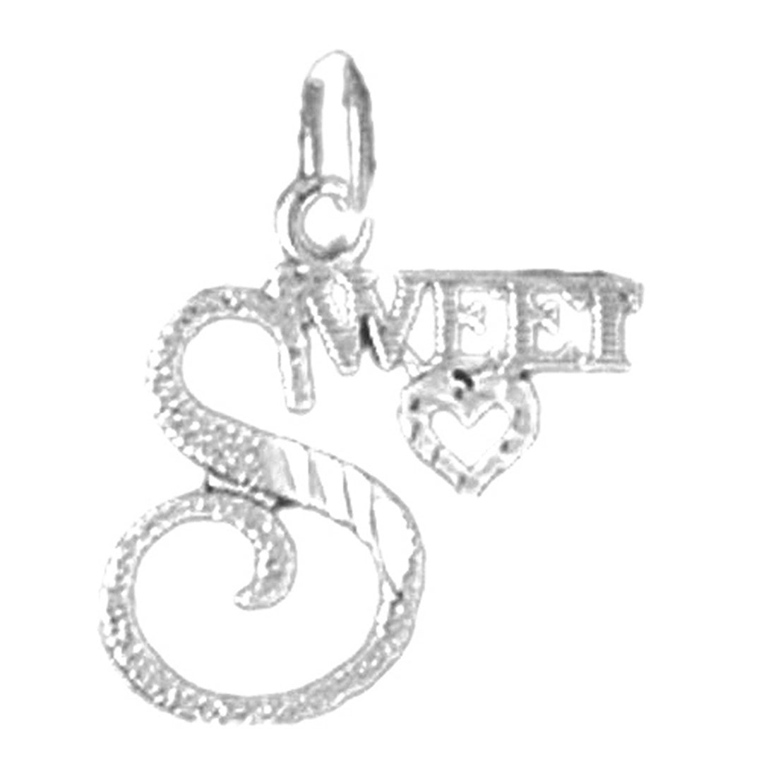 14K or 18K Gold Sweetheart Saying Pendant