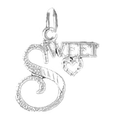 14K or 18K Gold Sweetheart Saying Pendant