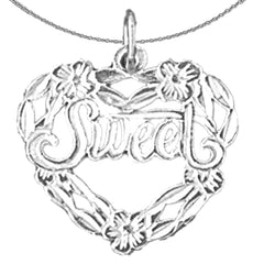 Anhänger mit Spruch „Sweet in Heart“ aus 14 Karat oder 18 Karat Gold
