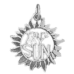 14K or 18K Gold You're My Sun Saying Pendant
