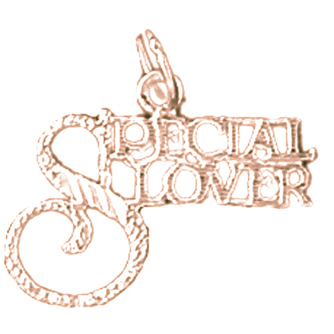 14K or 18K Gold Special Lover Saying Pendant