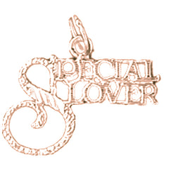 14K or 18K Gold Special Lover Saying Pendant