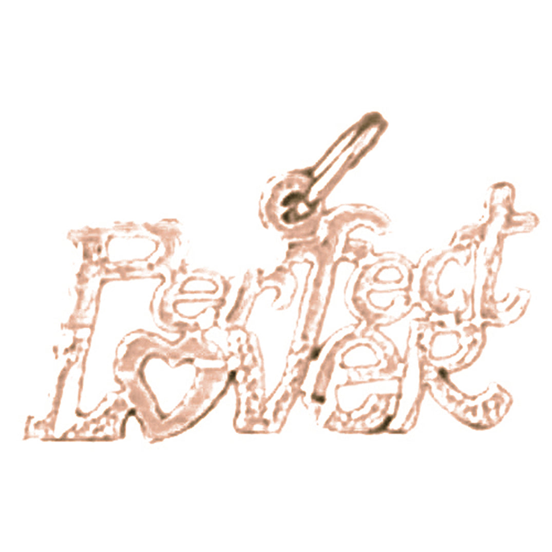 14K or 18K Gold Perfect Lover Saying Pendant