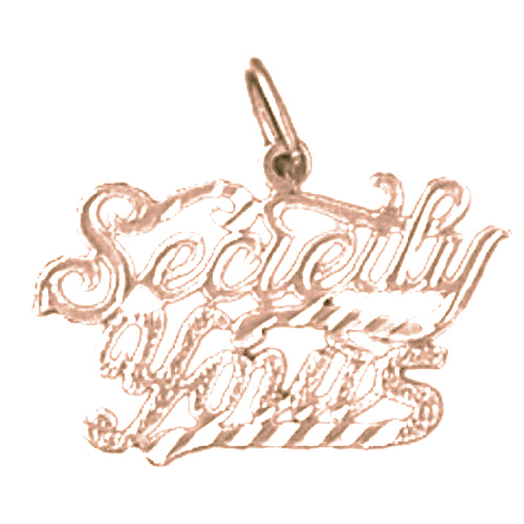 14K or 18K Gold Secretly Yours Saying Pendant