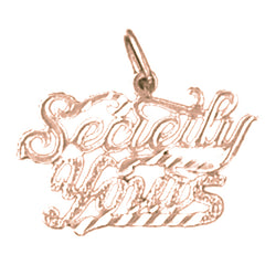 14K or 18K Gold Secretly Yours Saying Pendant