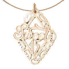 Colgante Dulce 15 de oro de 14 quilates o 18 quilates