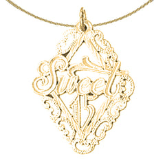 Colgante Dulce 15 de oro de 14 quilates o 18 quilates