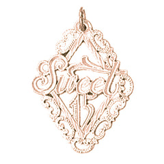 14K or 18K Gold Sweet 15 Pendant