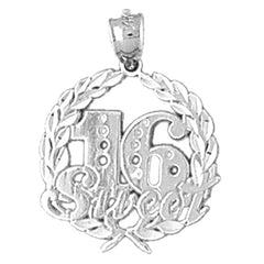 14K or 18K Gold Sweet 16 Pendant