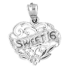 14K or 18K Gold Sweet 16 Pendant