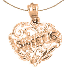 Colgante Dulce 16 de oro de 14 quilates o 18 quilates