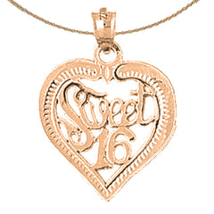 Colgante Dulce 16 de oro de 14 quilates o 18 quilates