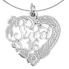 14K oder 18K Gold Sweet 16 Anhänger