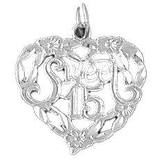 14K or 18K Gold Sweet 15 Pendant