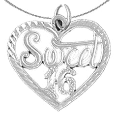 14K oder 18K Gold Sweet 16 Anhänger