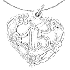 14K oder 18K Gold Sweet 15 Anhänger