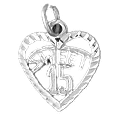 14K or 18K Gold Sweet 15 Pendant