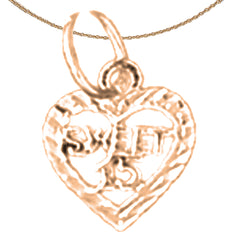14K or 18K Gold Sweet 15 Pendant
