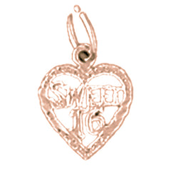 14K or 18K Gold Sweet 16 Pendant