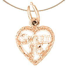 Colgante Dulce 16 de oro de 14 quilates o 18 quilates