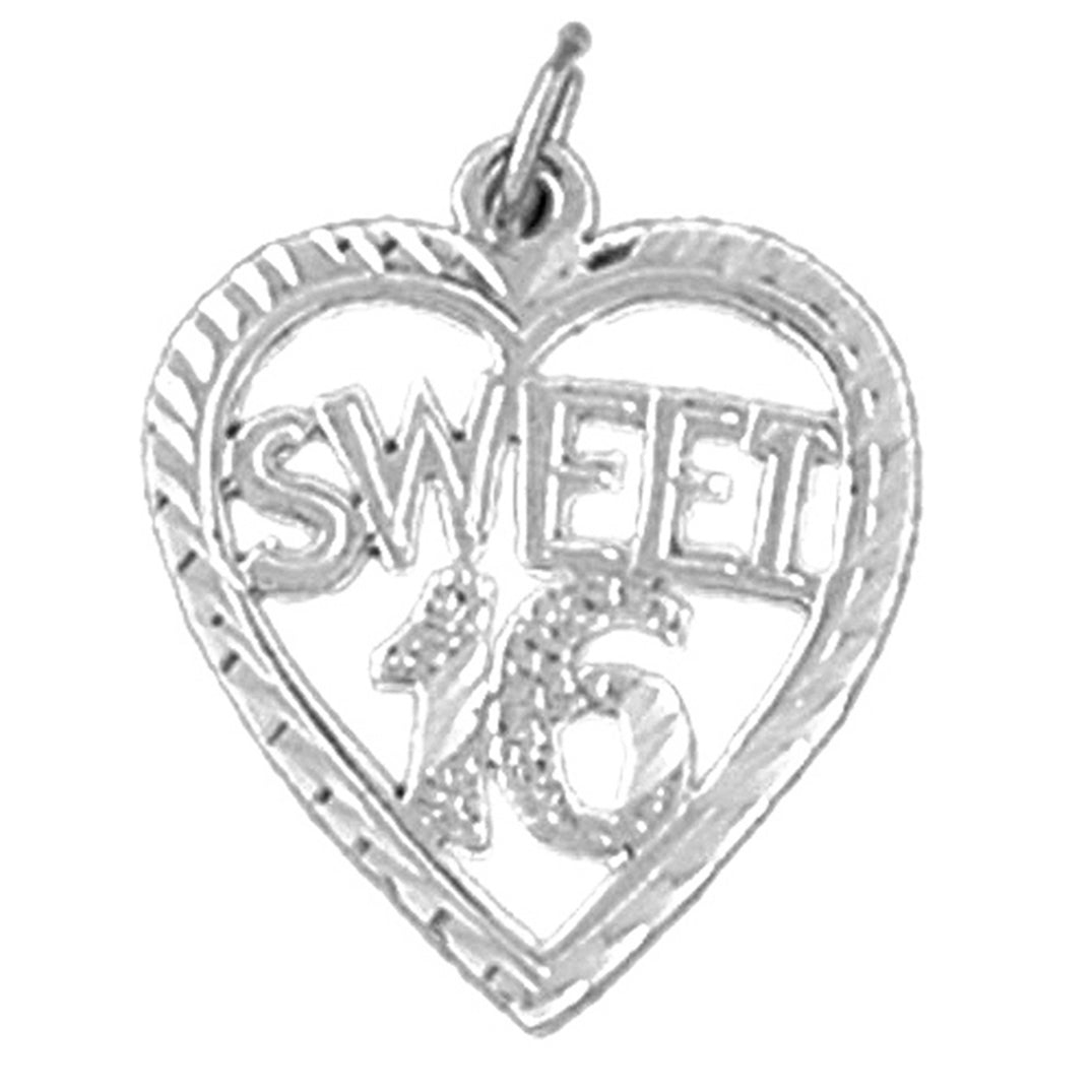 14K or 18K Gold Sweet 16 Pendant