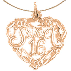 Colgante Dulce 16 de oro de 14 quilates o 18 quilates