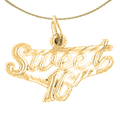 Colgante Dulce 16 de oro de 14 quilates o 18 quilates