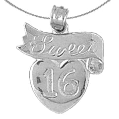 14K oder 18K Gold Sweet 16 Anhänger