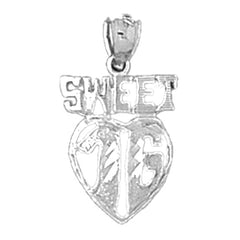 14K or 18K Gold Sweet 16 Pendant
